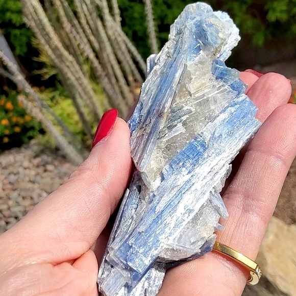 Beautiful Brazilian Blue Kyanite with Quartz Inclusions - Picture 11 of 12